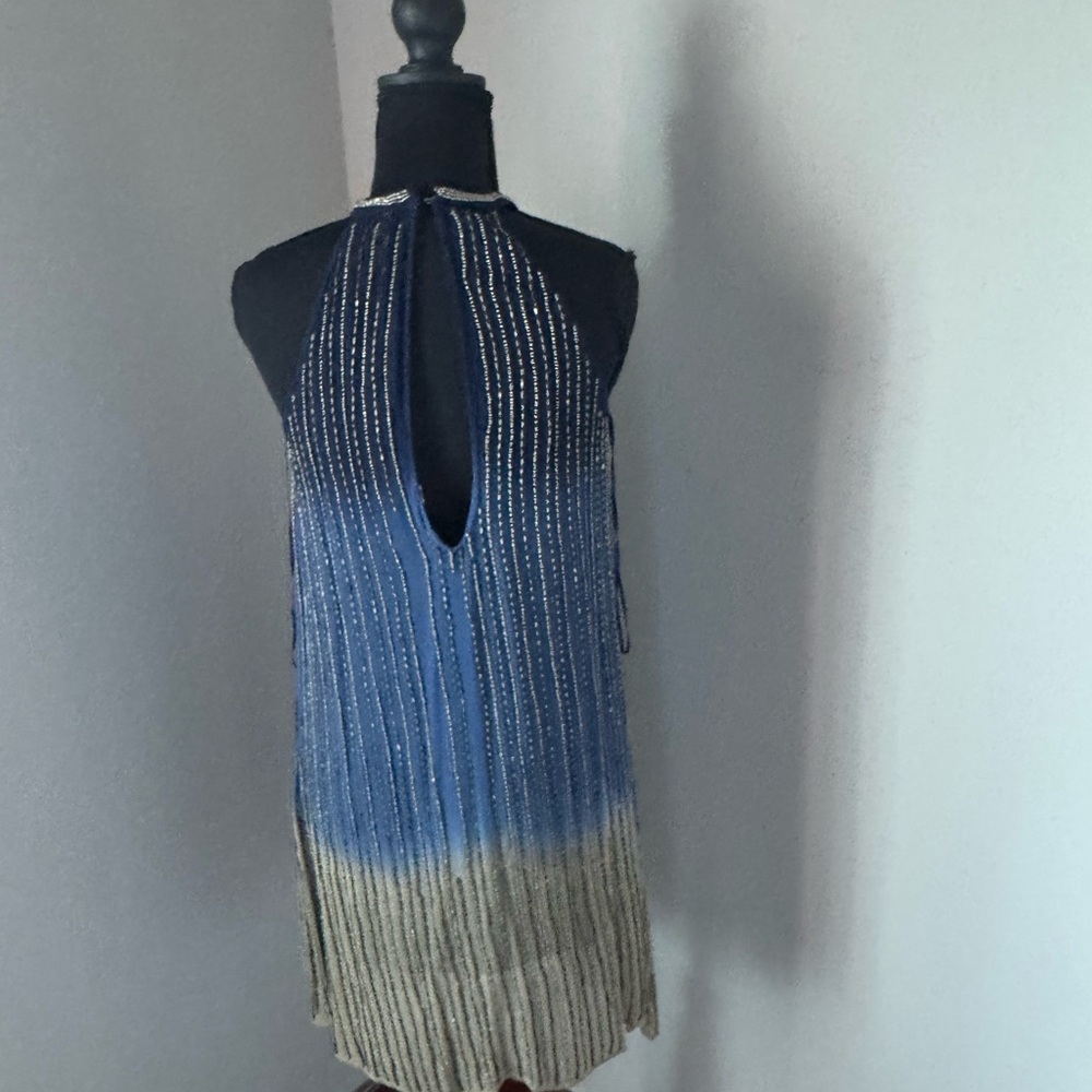 Chelsea & Violet Blue and Beige Dress - Picture 5 of 7